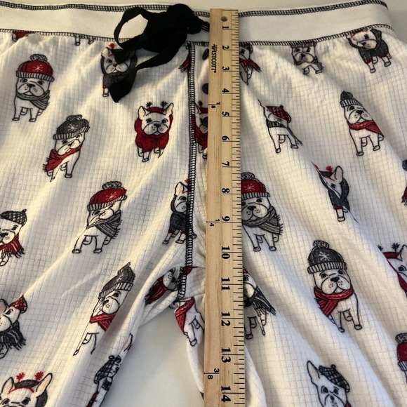 PJ Salvage Womens Pajama Lounge‎ Sleep Jogger Pants French Bulldogs Large - Picture 8 of 9